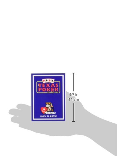 Poker Stuff India Italian Poker Game Playing Cards – Black Box Texas Poker – Blue Deck – Jumbo 2 Index – Single Card Deck – Plastic for Adult