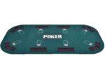 Poker Table Top with Carrying Case for Casino – 4 Fold, Chip and Glass Holder, Portable, Foldable (Green)