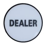 Acrylic Poker Dealer Button – 1 Side Black and 1 Side White