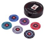Poker Stuff India EPT 500 Ceramic Poker Chip Set with 1 Dealer Button, 2 Decks and 1 Box, Multicolor