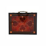 Casino Quality Super Luxury Mahogany Wooden 500 Poker Empty Chip Case with 5 Removable Trays, Only Case No Chips
