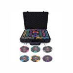 Poker Stuff India 500 Pc Poker Chip Set, 4 Pack Of Psi Playing Cards, 1 Black Dealer Button,_1 Luxury Carrying Case for Teen